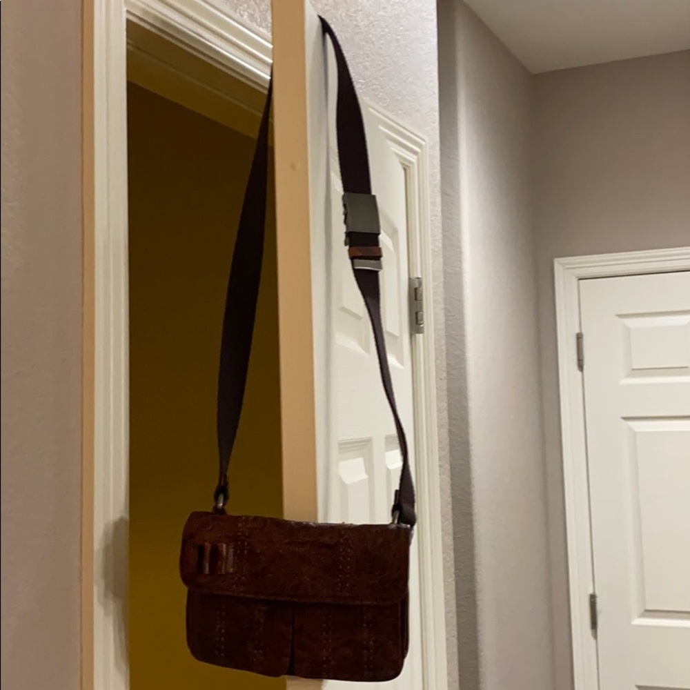 Unique leather crossbody bag